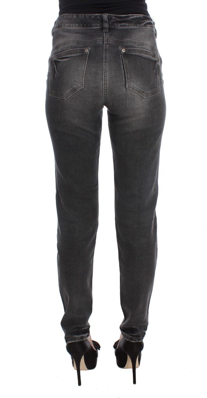 Elegante graue Regular Fit Jeans