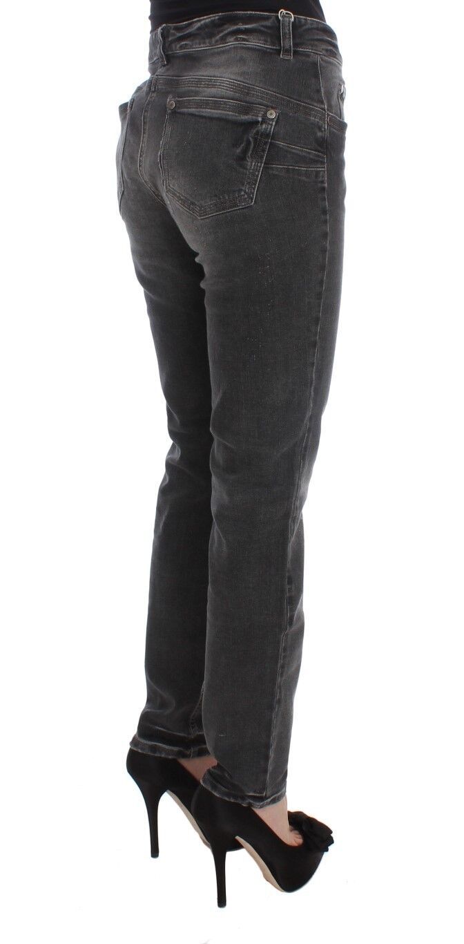 Elegante graue Regular Fit Jeans