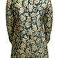 Elegant Gold Green Jacquard Sicilia Jacket