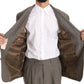 Elegant Light Brown Wool Men's Suit