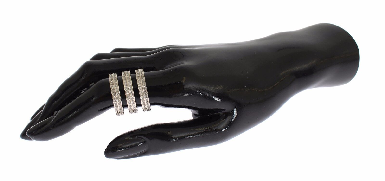 Statement-Ring aus Silber mit Kristallen