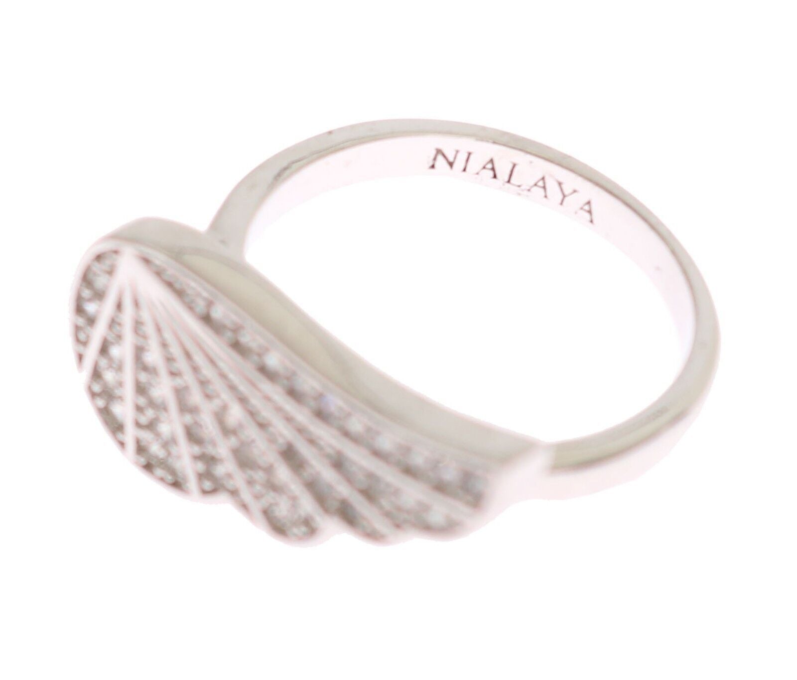 Elegante anello in argento sterling con cristallo CZ
