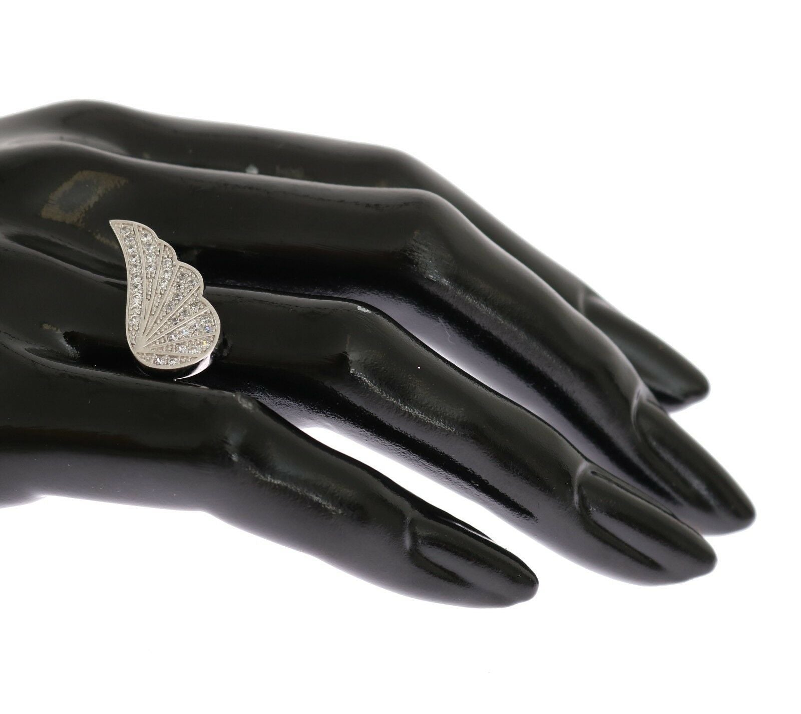 Elegante anello in argento sterling con cristallo CZ