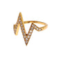 Glamorous Gold Plated Sterling Silver Ring