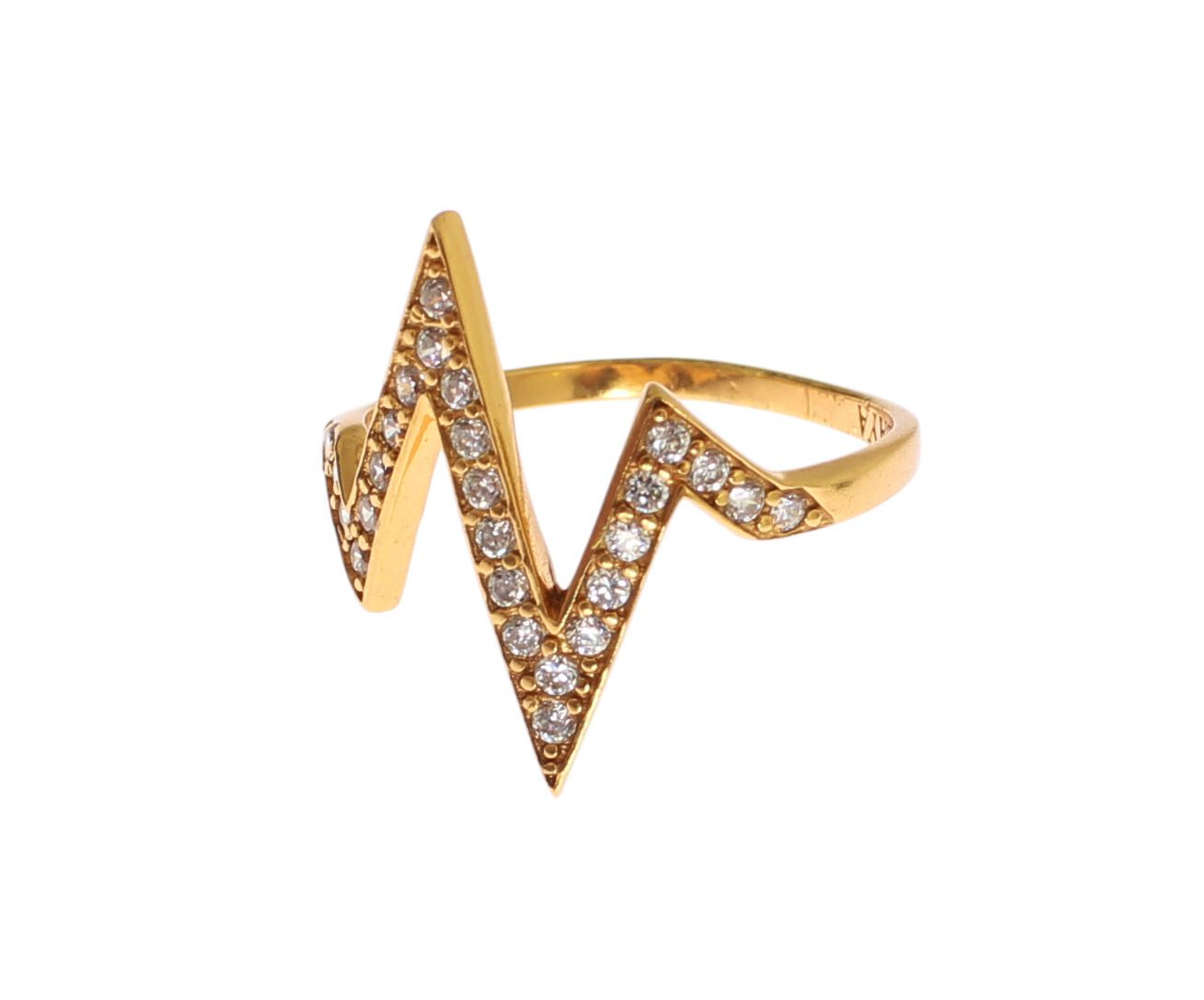 Anello glamour in argento sterling placcato oro