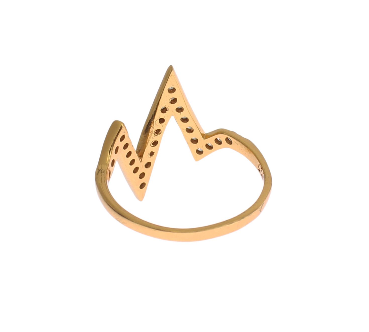 Anello glamour in argento sterling placcato oro