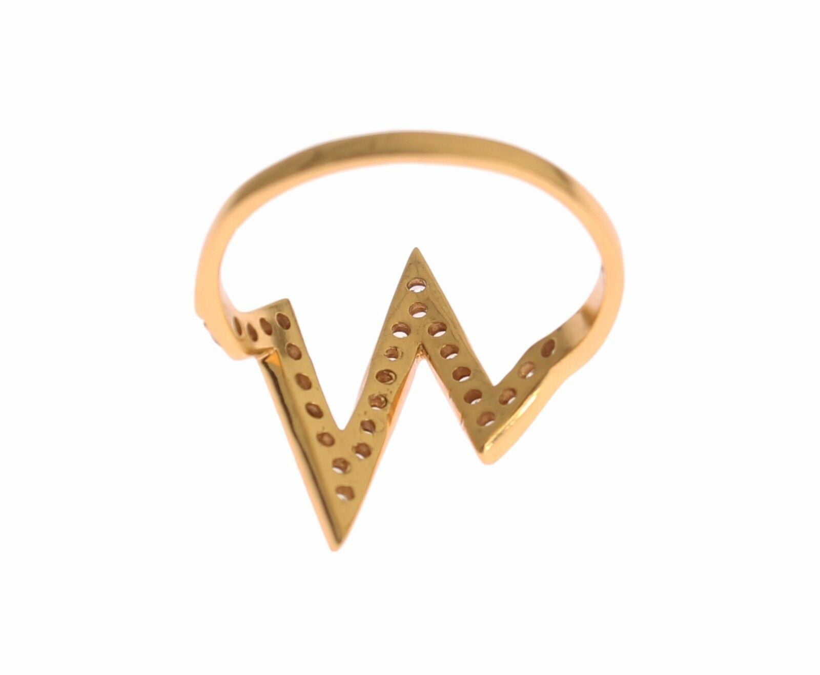 Anello glamour in argento sterling placcato oro
