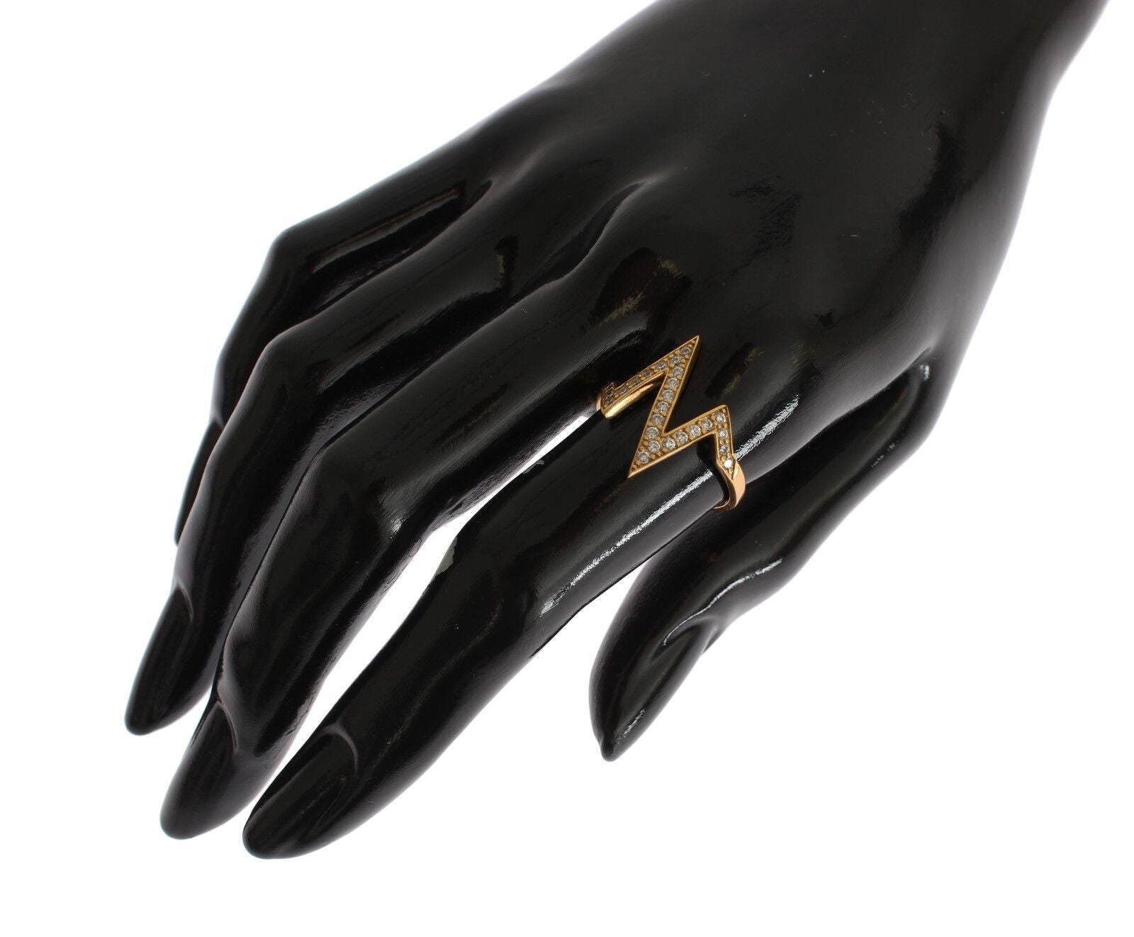 Anello glamour in argento sterling placcato oro
