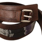 Elegant Brown Leather Fashion Belt