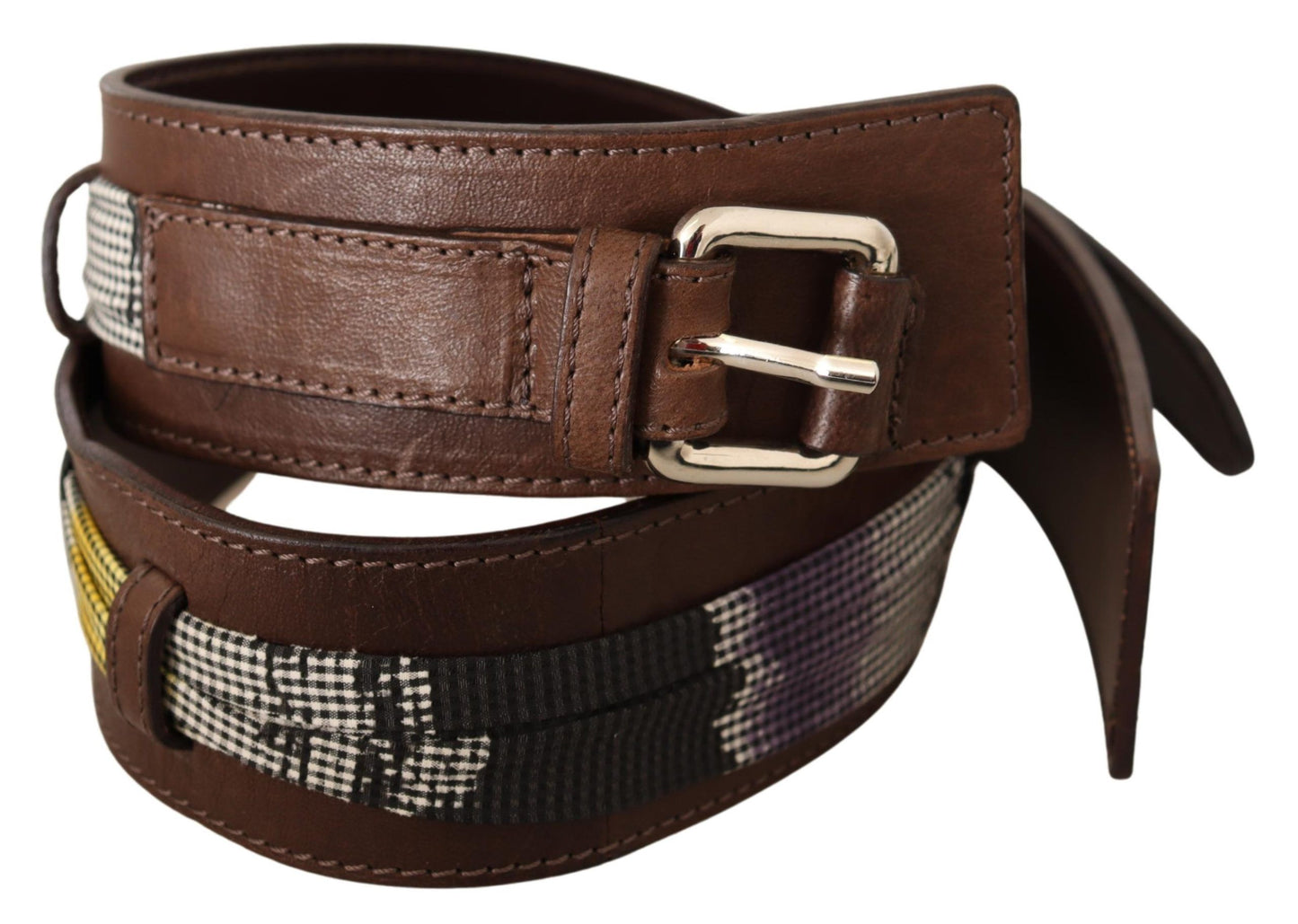 Elegant Brown Leather Fashion Belt