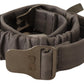 Elegant Gray Leather Fashion Belt