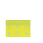 Spectrum Diamond Mini Neon Yellow Visetos Leather Card Case Holder Wallet