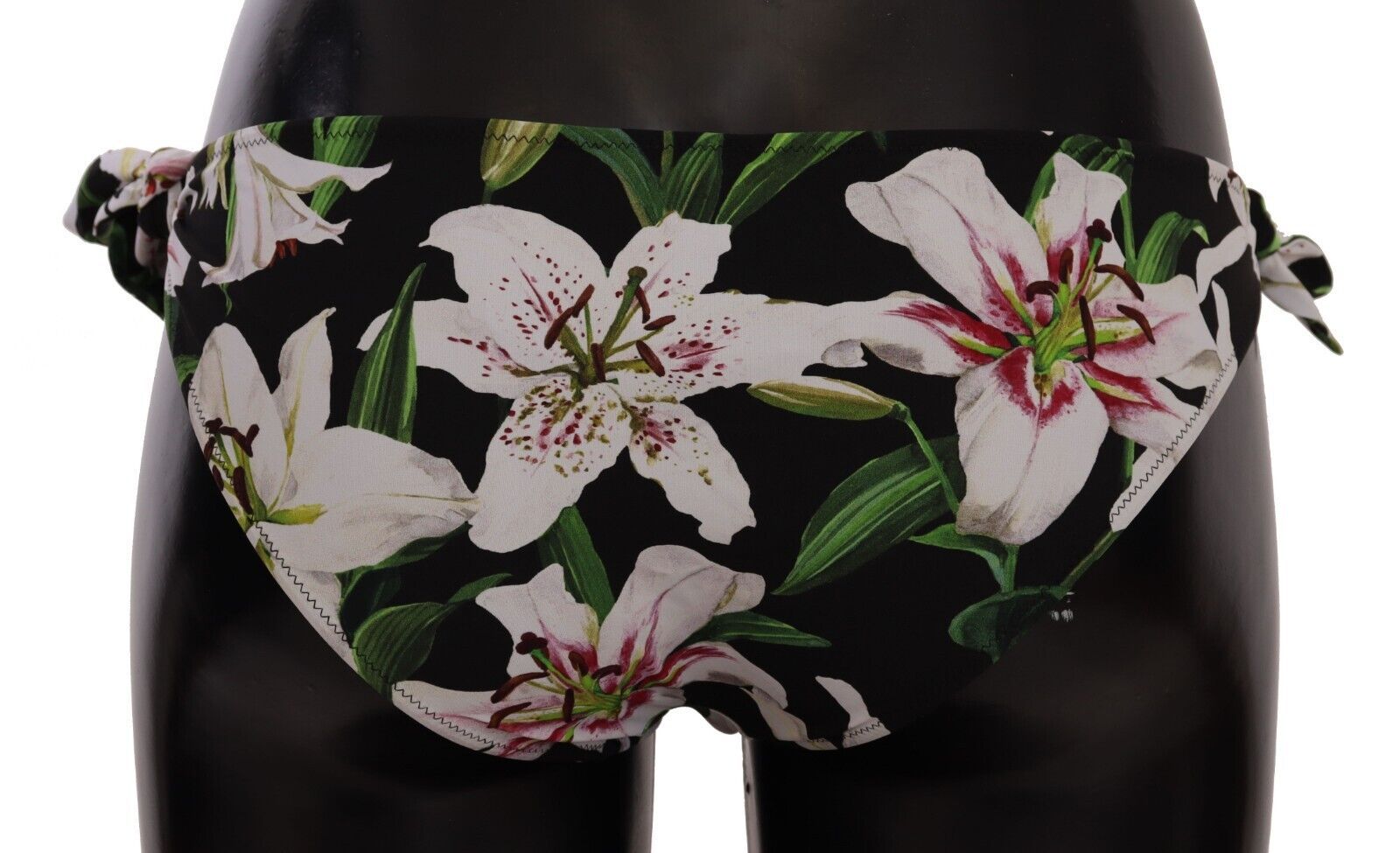 Slip bikini elegante con stampa a giglio