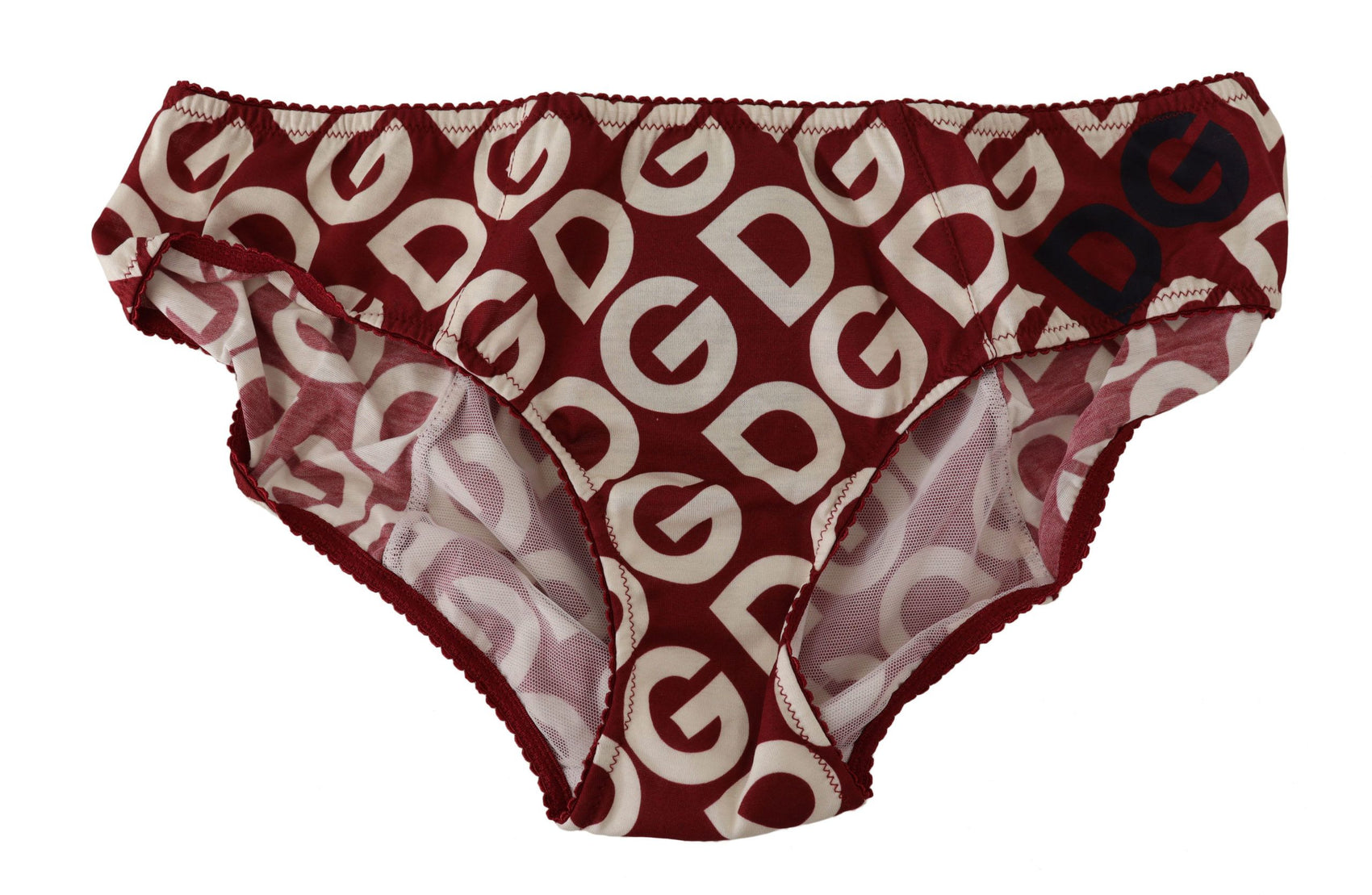 Slip da bagno con logo bianco bordeaux chic