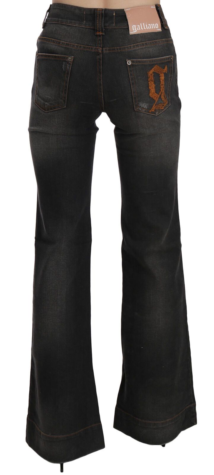 Jeans svasati a vita media snelli neri