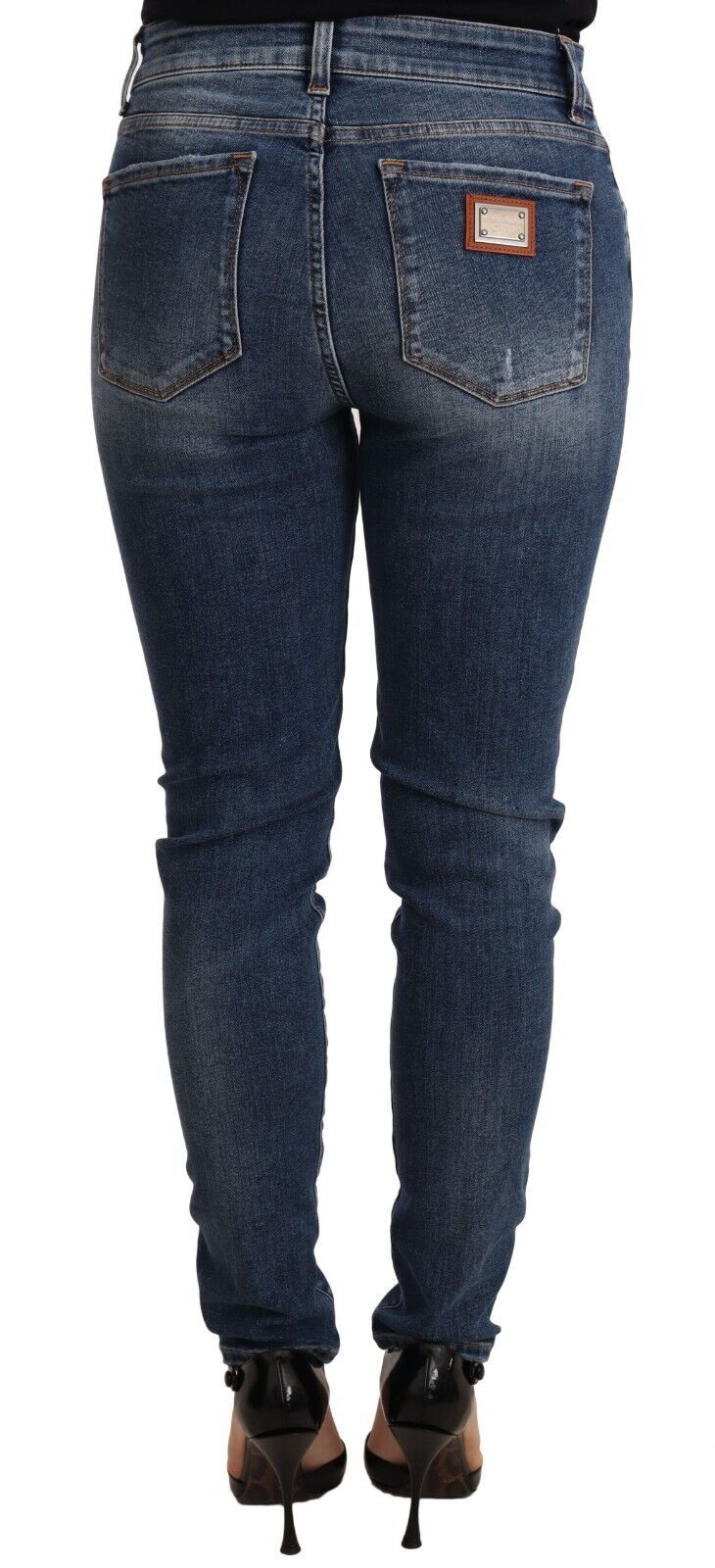 Eleganti jeans skinny slim fit effetto used