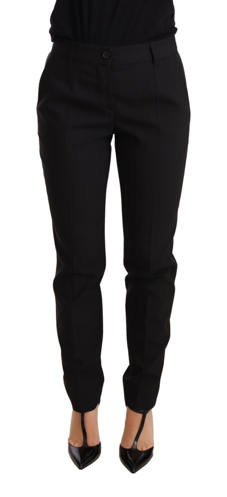 Pantaloni eleganti affusolati in lana vergine