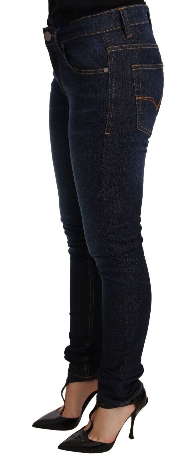 Elegante Low Waist Skinny Designer Jeans
