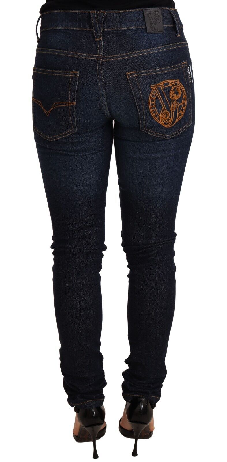 Elegante Low Waist Skinny Designer Jeans