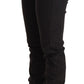 Chic Mid Waist Skinny Black Denim