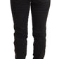 Chic Mid Waist Skinny Black Denim