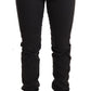 Chic Mid Waist Skinny Black Denim