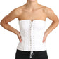 Elegante corsetto bianco senza spalline