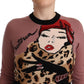 Eleganter rosa Kaschmirpullover mit Rundhalsausschnitt