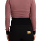 Eleganter rosa Kaschmirpullover mit Rundhalsausschnitt