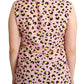 Ärmelloses Poloshirt mit Leopardenmuster