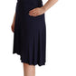 Navy Blue Cotton Midi Halter Dress