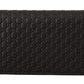 Elegant Black Leather Zip-Around Wallet