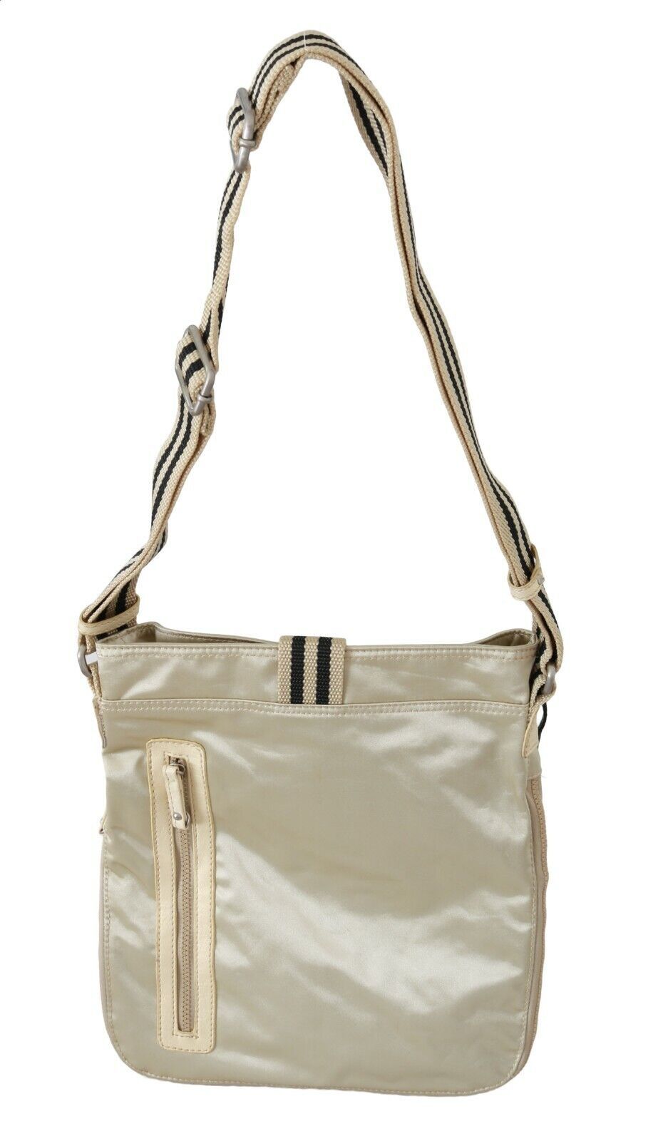 Schicke Handtasche aus beigefarbenem Stoff