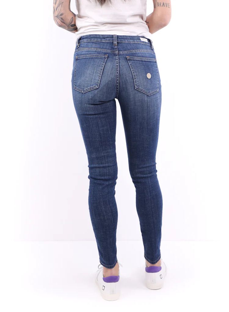 Blaue Baumwolljeans für Damen