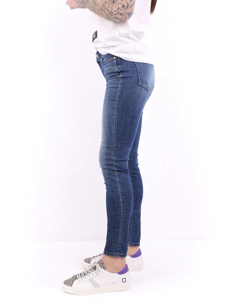 Blaue Baumwolljeans für Damen