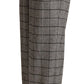 Eleganti pantaloni dritti a vita alta in grigio