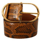 Elegant Python Skin Leather Belt