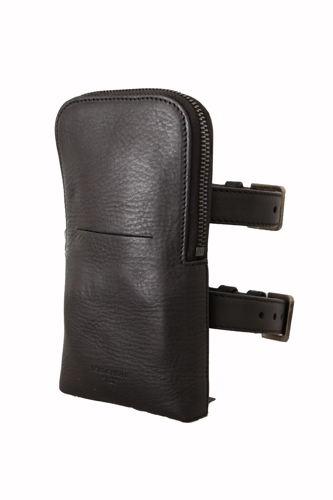Elegantes Doppelriemen-Multi-Kit aus schwarzem Leder