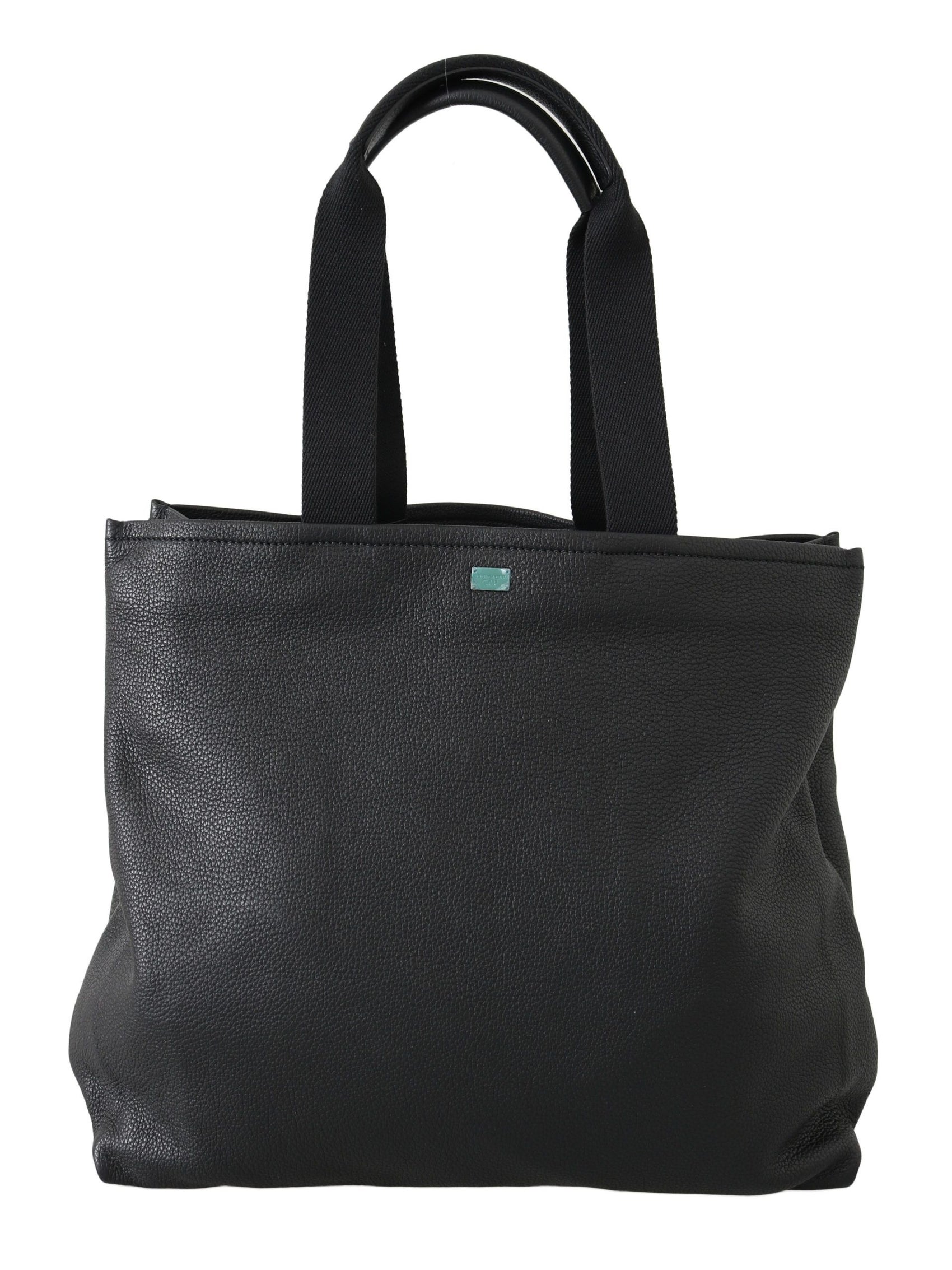 Elegante borsa in pelle nera per uomo
