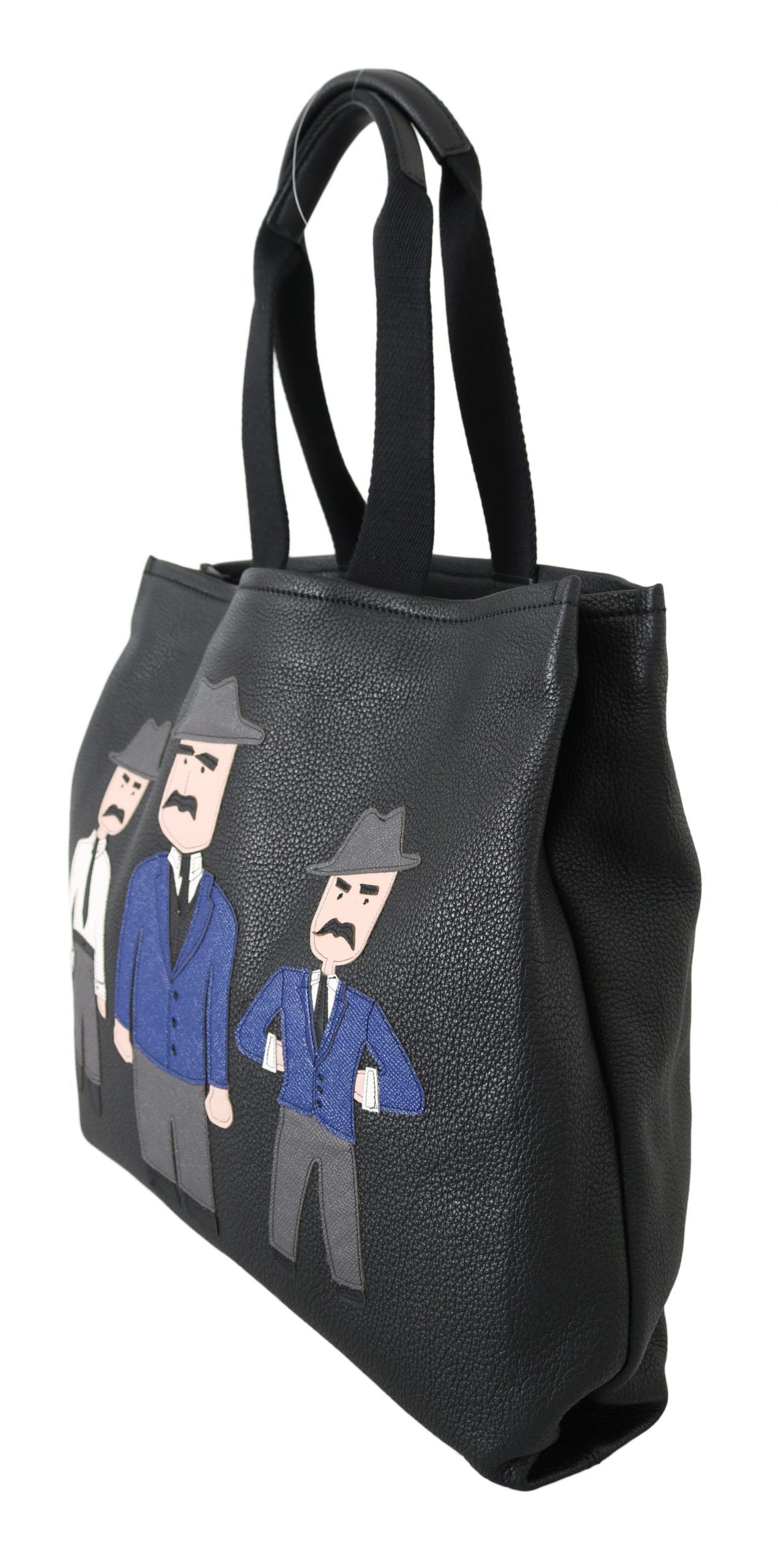 Elegante borsa in pelle nera per uomo