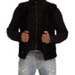 Elegant Leather Bomber Jacket