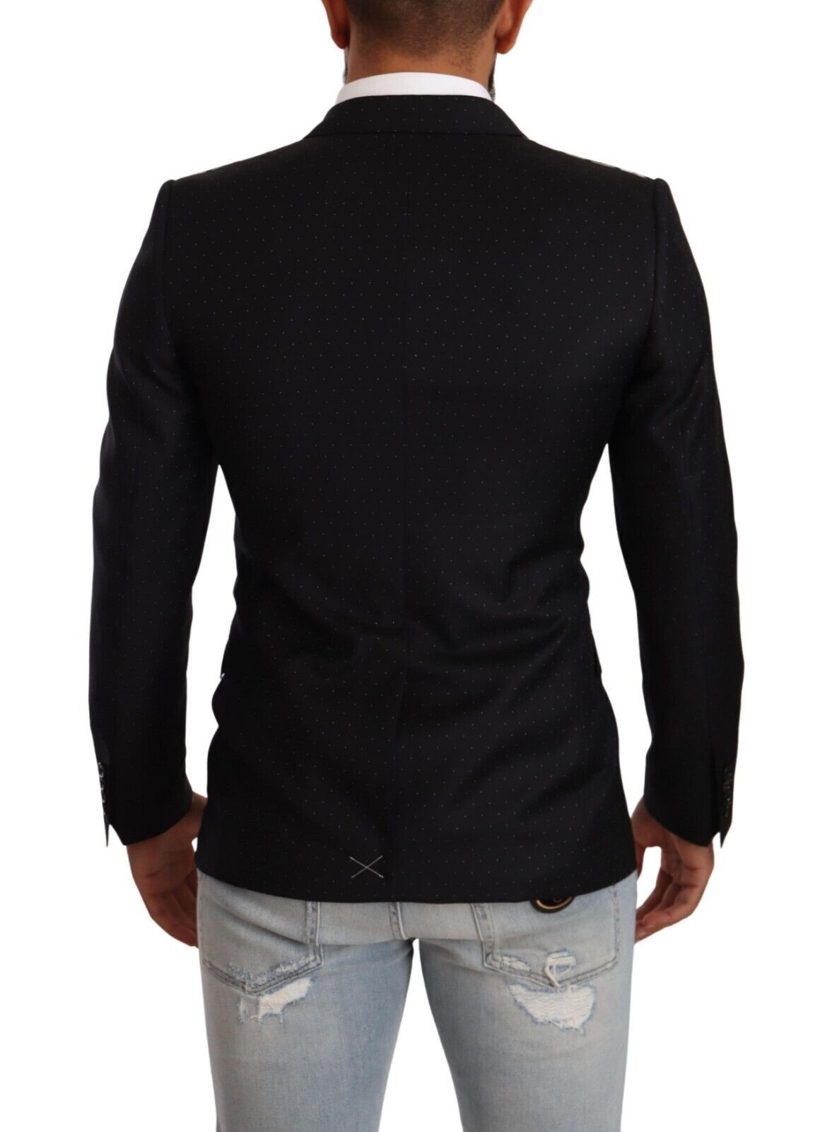Eleganter schwarzer gepunkteter formeller Blazer