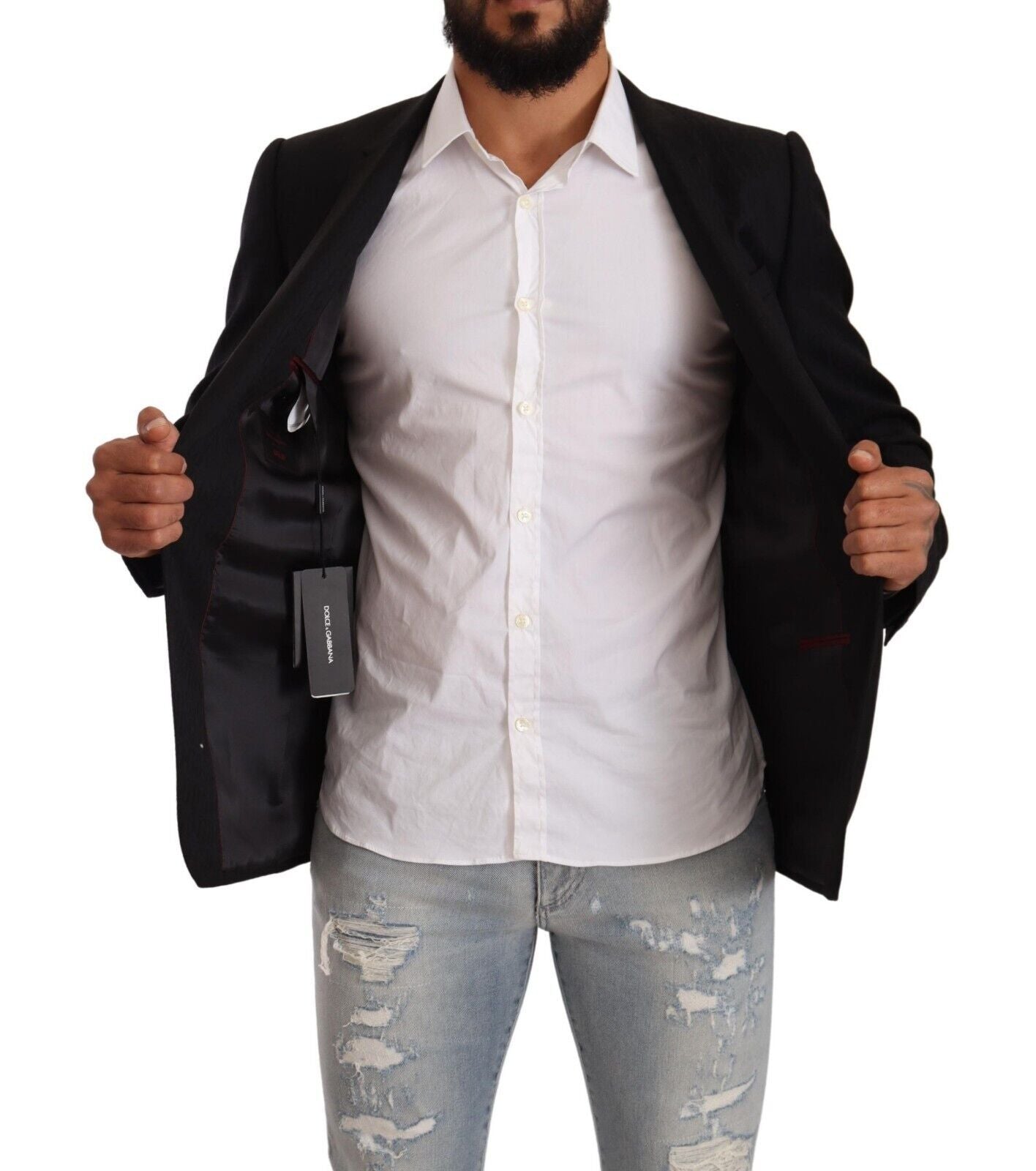 Exklusiver schwarzer Blazer aus Schurwolle