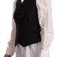 Dolce & Gabbana Black Button Down Sleeveless Vest Viscose Top