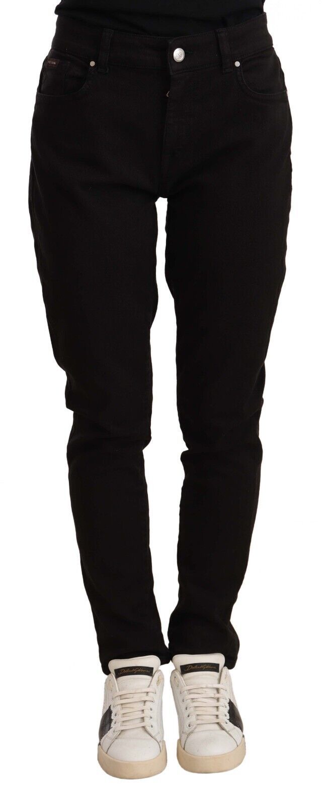 Eleganti jeans aderenti neri slim-fit