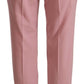 Elegante rosa High-Waist-Hose