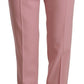 Elegante rosa High-Waist-Hose