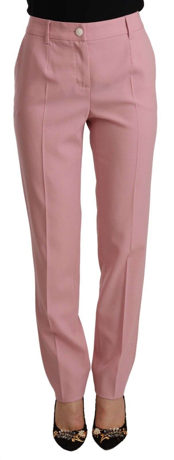Elegante rosa High-Waist-Hose