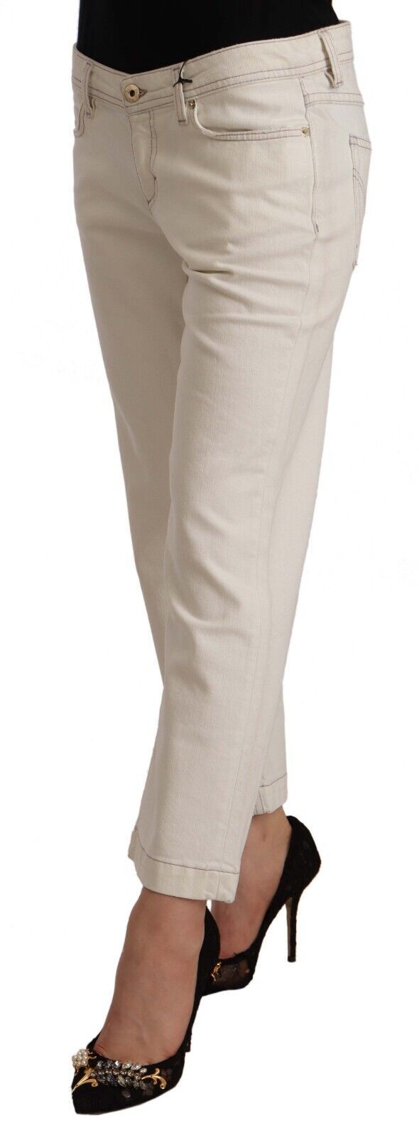 Schicke Off-White Cropped Jeans – Fashionista Must-Have