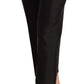 Schicke Cropped-Hose aus Seide in zeitlosem Schwarz